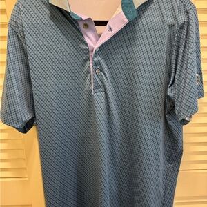 Greyson Blue Textured Polo Shirt